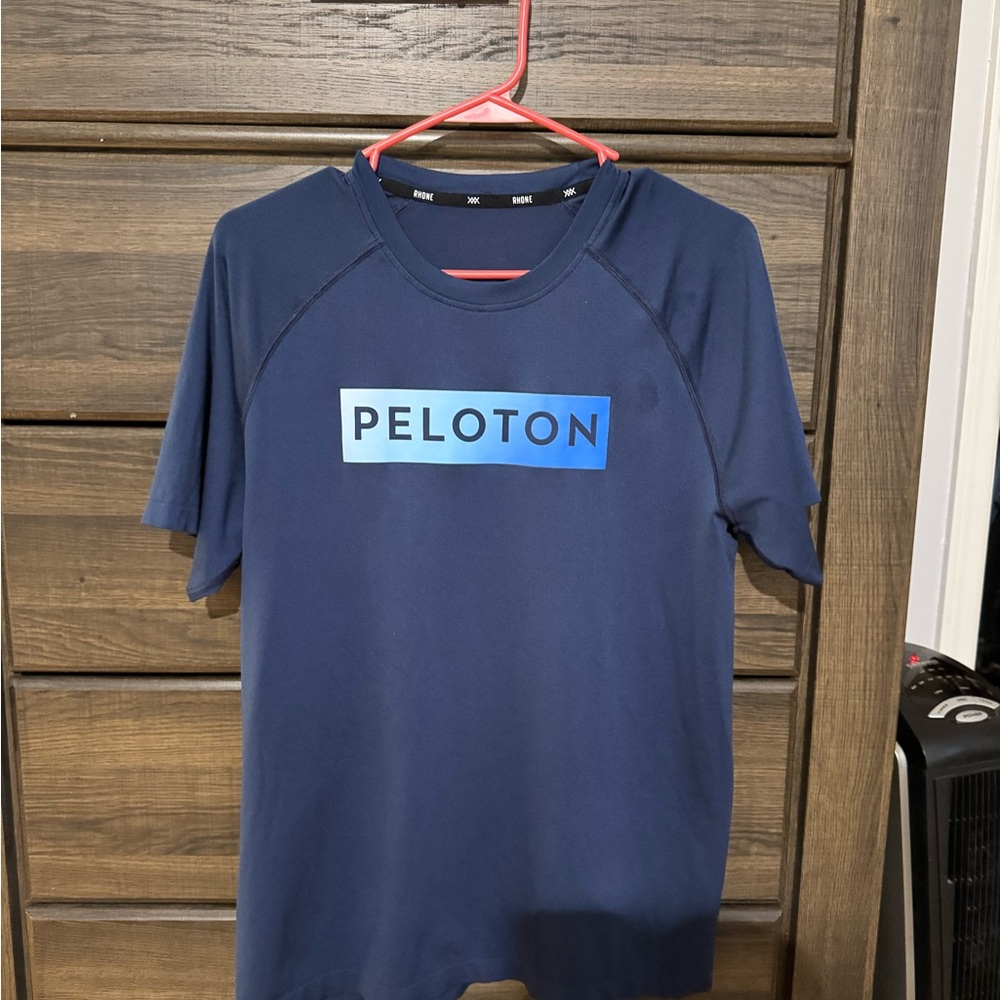 Rhone Peloton Dark Blue Tee with Logo - Small
